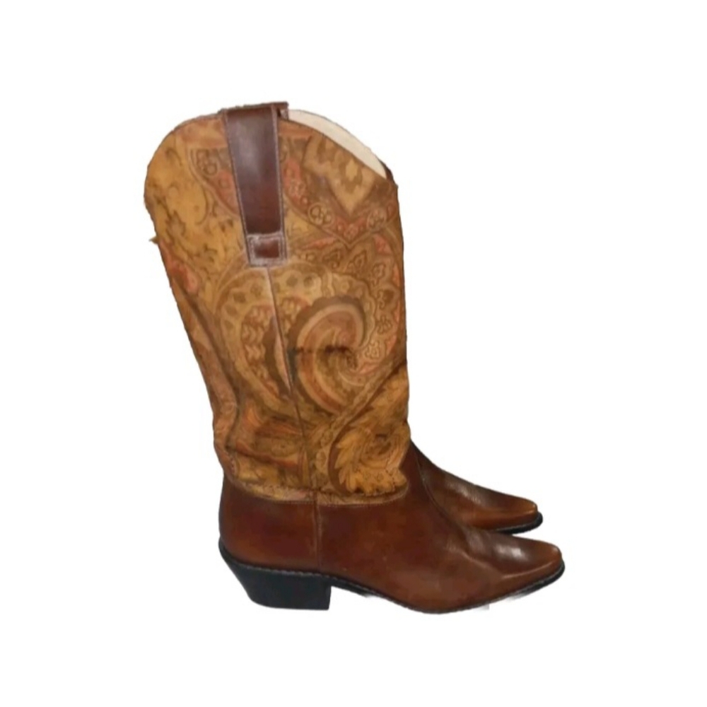 Matisse Tapestry Brown Leather‎ Vero Cuoio Western Boots | Women's Size 7.5 M